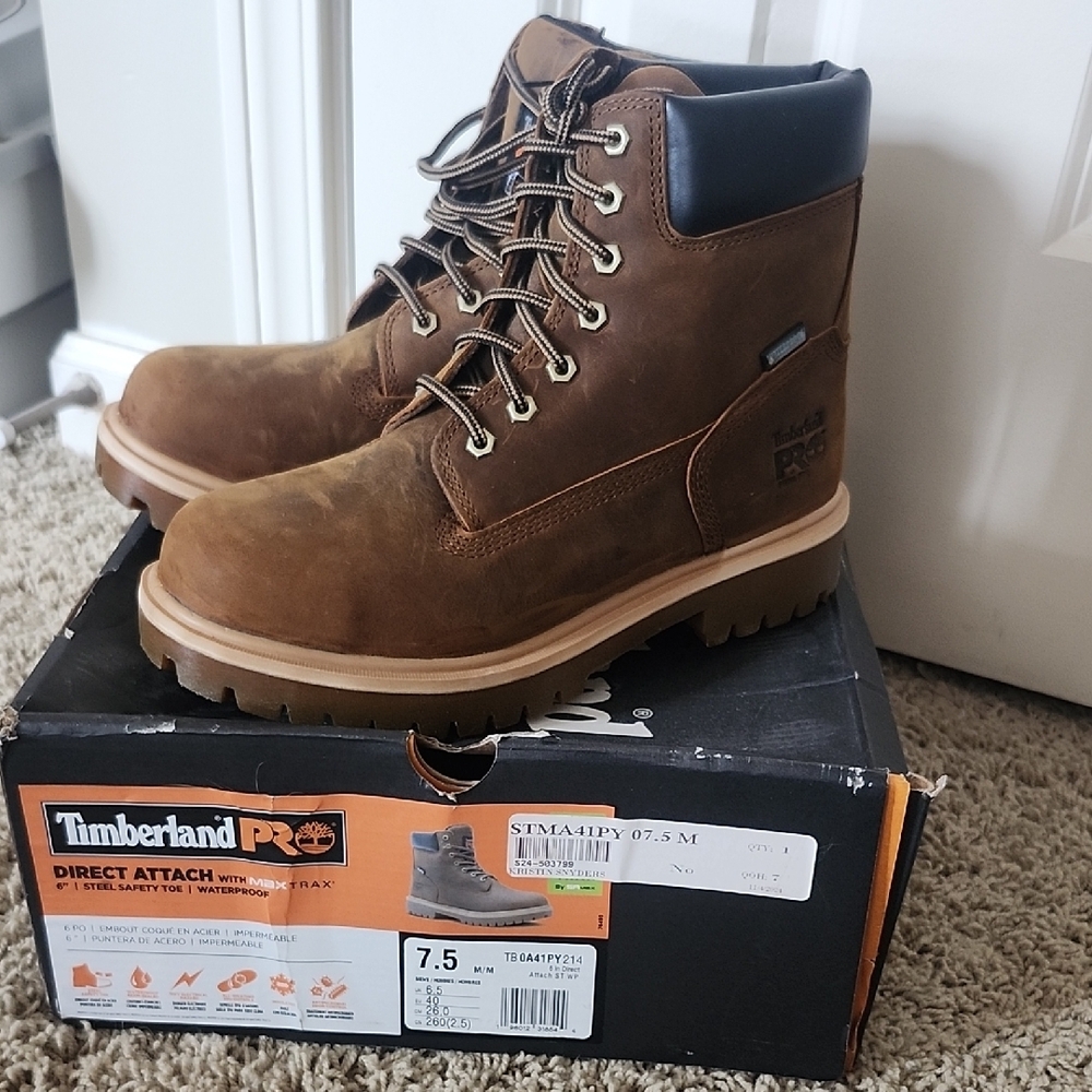 Timberland Men's Brown Waterproof Work Boots